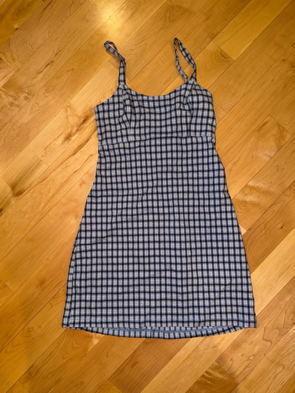 Hollister XS blue plaid dress only worn twice!!